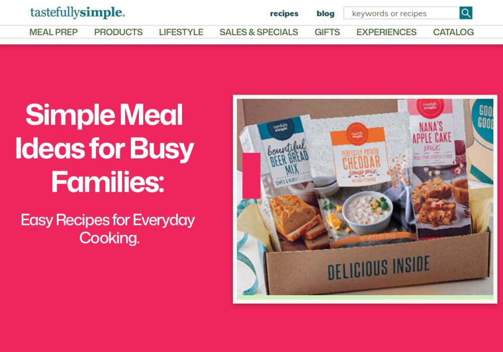 Tastefully Simple : Simple Meal Ideas for Busy Families: Easy Recipes for Everyday Cooking